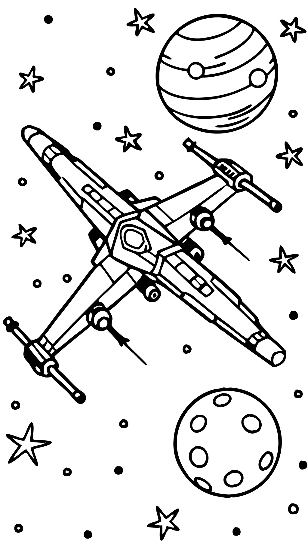 Page de coloriage X Wing